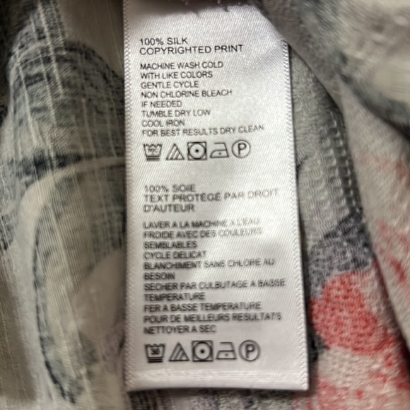 Tommy Bahama 100% Silk off white hibiscus floral Hawaiian textured washable XL - Picture 7 of 13